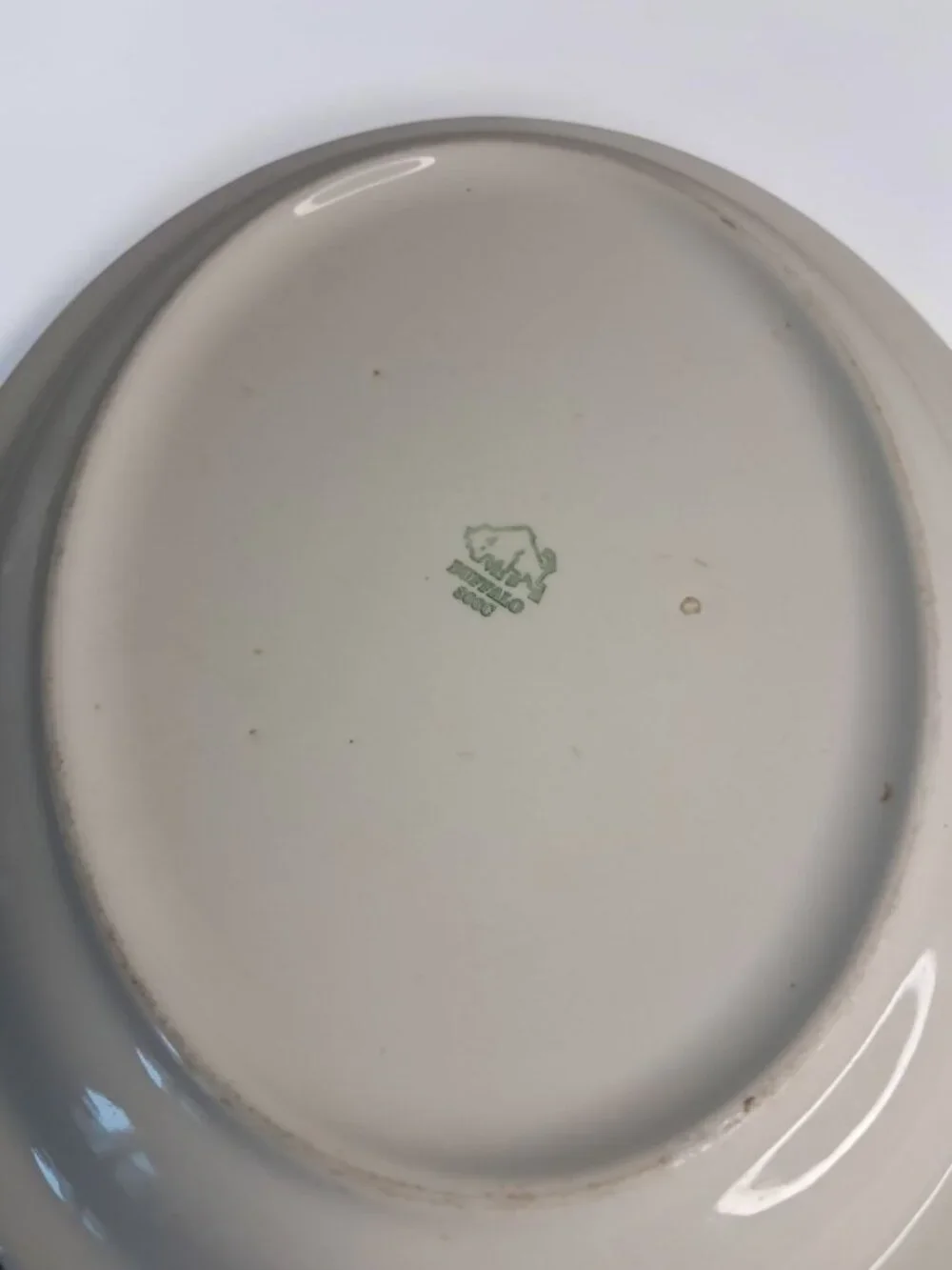Vintage 1942 Buffalo China 306C Oval Platter Speckled Brown Line Restaurant Ware